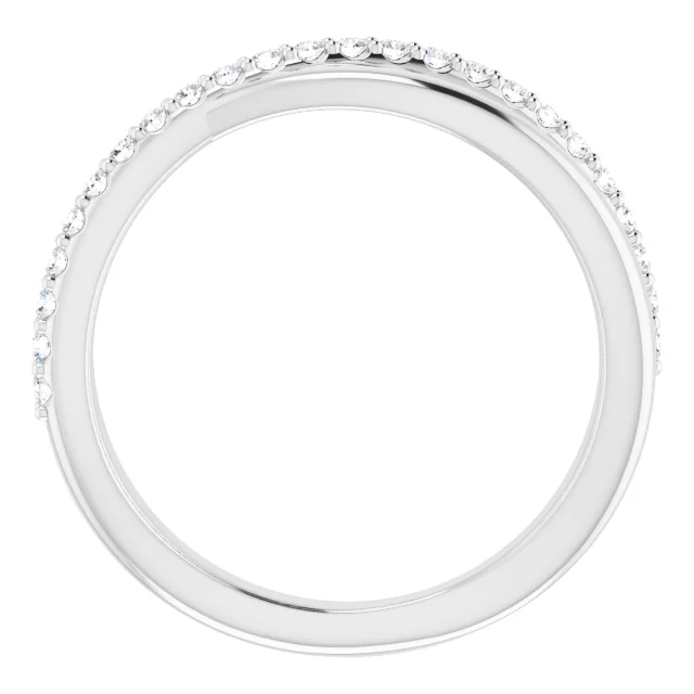 Platinum 1/5 CTW Diamond Criss-Cross Ring-