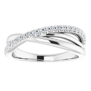 Platinum 1/5 CTW Diamond Criss-Cross Ring-