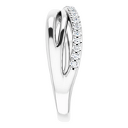 Platinum 1/5 CTW Diamond Criss-Cross Ring-