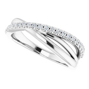 Platinum 1/5 CTW Diamond Criss-Cross Ring-