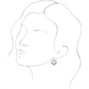 Platinum Vintage-Inspired Dangle Earrings-