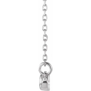 Platinum 1/5 CTW Diamond Bezel-Set Bar 16-18" Necklace-