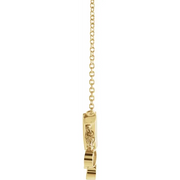 14K Yellow 1/3 CTW Diamond V Bar 18" Necklace-