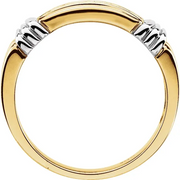 14K Yello/White 1/2 CTW Diamond Men's Band-