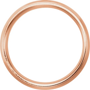 10K Rose 7 mm Beveled-Edge Comfort-Fit Band Size 10.5-