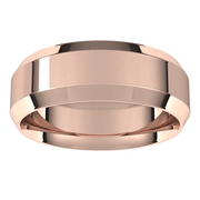 10K Rose 7 mm Beveled-Edge Comfort-Fit Band Size 10.5-