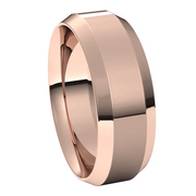 10K Rose 7 mm Beveled-Edge Comfort-Fit Band Size 10.5-