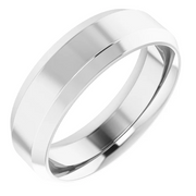 10K Rose 7 mm Beveled-Edge Comfort-Fit Band Size 10.5-
