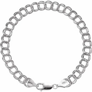 Sterling Silver Charm 7" Bracelet-