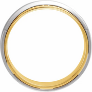14K White/Yellow 6mm .05 CTW Diamond Band Size 11-