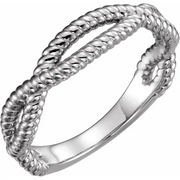 Platinum Rope Ring-