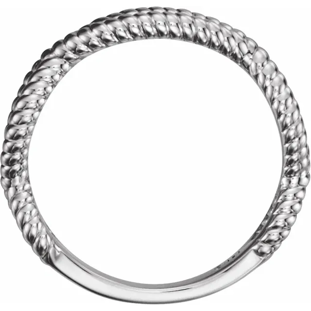 Platinum Rope Ring-