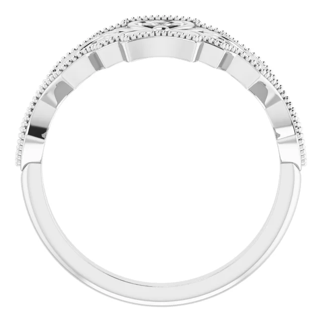 Platinum Vintage-Inspired Ring-