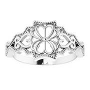 Platinum Vintage-Inspired Ring-