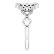 Platinum Vintage-Inspired Ring-