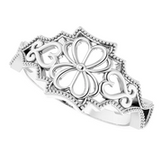 Platinum Vintage-Inspired Ring-
