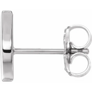 Platinum Crescent Moon Single Earring-