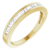 14K Yellow 1/4 CTW Diamond Anniversary Band Size 6-6.00(approximate standard size)-