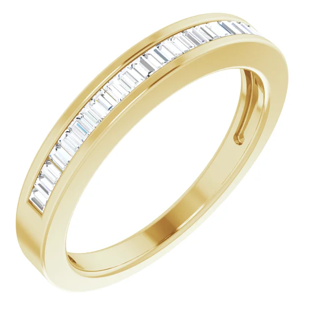 14K Yellow 1/4 CTW Diamond Anniversary Band Size 6-6.00(approximate standard size)-