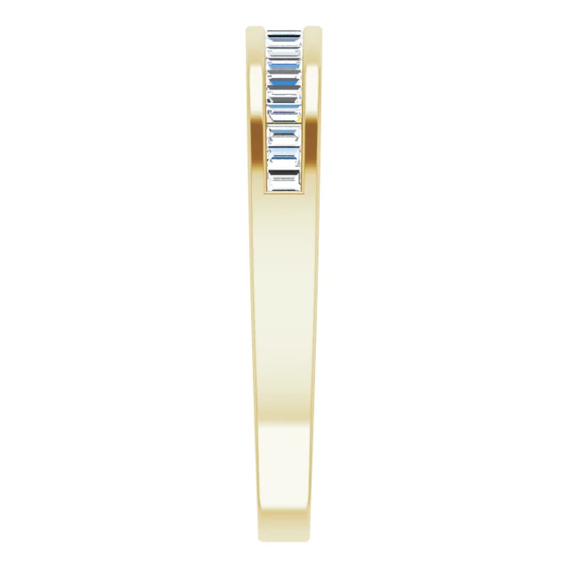 14K Yellow 1/4 CTW Diamond Anniversary Band Size 6-6.00(approximate standard size)-