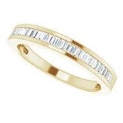 14K Yellow 1/4 CTW Diamond Anniversary Band Size 6-6.00(approximate standard size)-