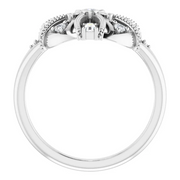 Sterling Silver 1/4 CTW Diamond Vintage-Inspired Ring-