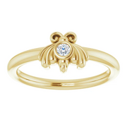 14K Yellow .03 CTW Diamond Youth Bee Ring-