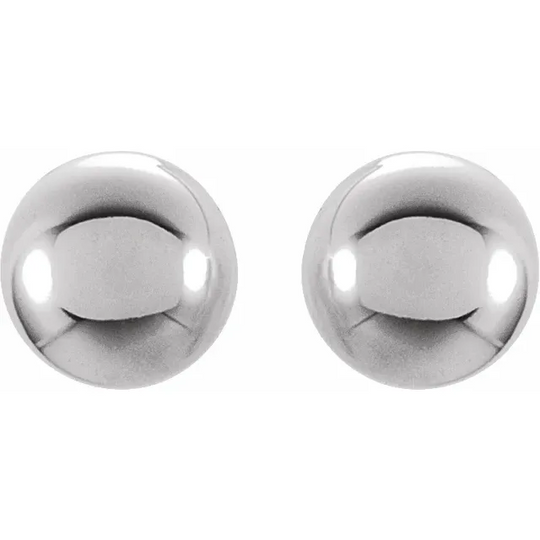 14K White 4 mm Ball Stud Earrings