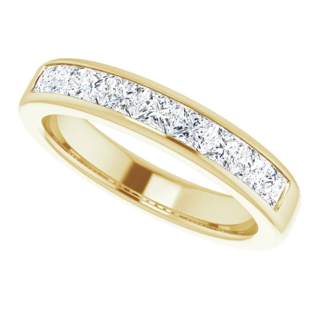 14K Yellow 1 3/8 CTW Diamond Band-