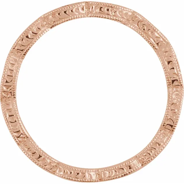 14K Rose 1/8 CTW Diamond Anniversary Band Size 6.5-
