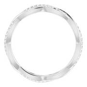 14K White 1/5 CTW Diamond Infinity-Inspired Eternity Band Size 8-