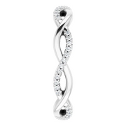 14K White 1/5 CTW Diamond Infinity-Inspired Eternity Band Size 8-
