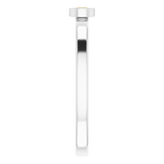 14K White 3 mm Round Citrine Ring-