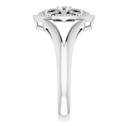 Sterling Silver .025 CTW Diamond Ring Size 5-5-