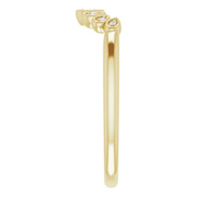 14K Yellow .04 CTW Diamond Vintage-Inspired Contour Band-