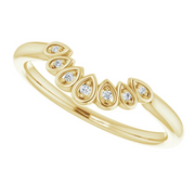 14K Yellow .04 CTW Diamond Vintage-Inspired Contour Band-