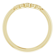 14K Yellow .04 CTW Diamond Vintage-Inspired Contour Band-