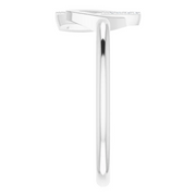 14K White .05 CTW Diamond Double Leaf Ring-