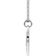 14K White .025 CTW Diamond Lotus 16-18" Necklace-