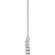 14K White 1/3 CTW Diamond "V" 16-18" Necklace-