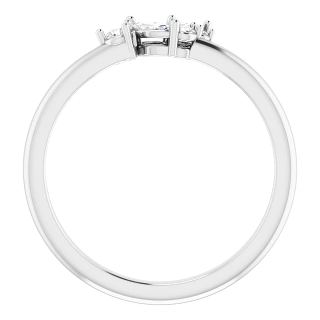 14K White 1/6 CTW Diamond Stackable Ring-