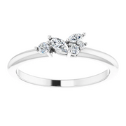 14K White 1/6 CTW Diamond Stackable Ring-
