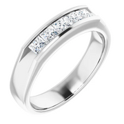 14K White 3/4 CTW Diamond Band-