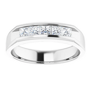 14K White 3/4 CTW Diamond Band-