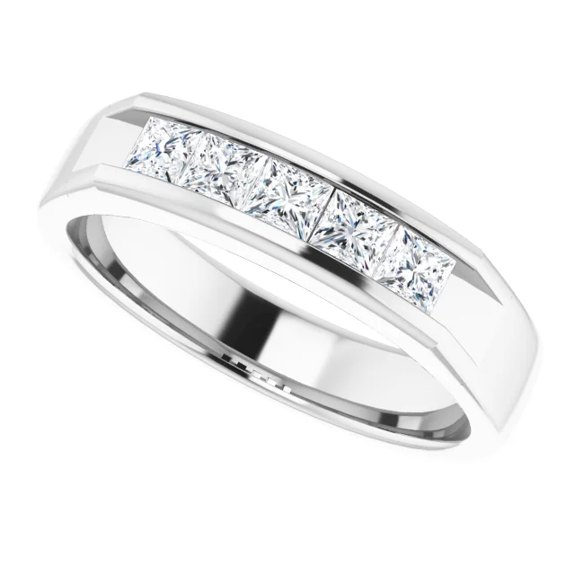 14K White 3/4 CTW Diamond Band-