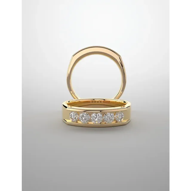 14K White 3/4 CTW Diamond Band-