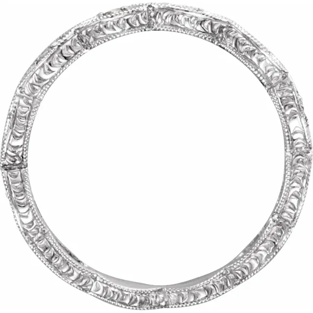 14K White 1/8 CTW Diamond Anniversary Band Size 5-5-