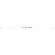 14K White Diamond Sideways Cross Bracelet-