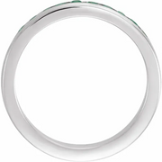 Emerald Classic Channel-Set Anniversary Band-