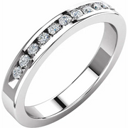 Emerald Classic Channel-Set Anniversary Band-